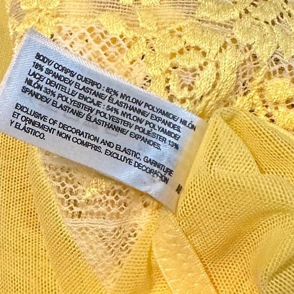 NWOT Wacoal Embrace Yellow And White Lace Chemise Slip Size L/XL - Picture 11 of 11